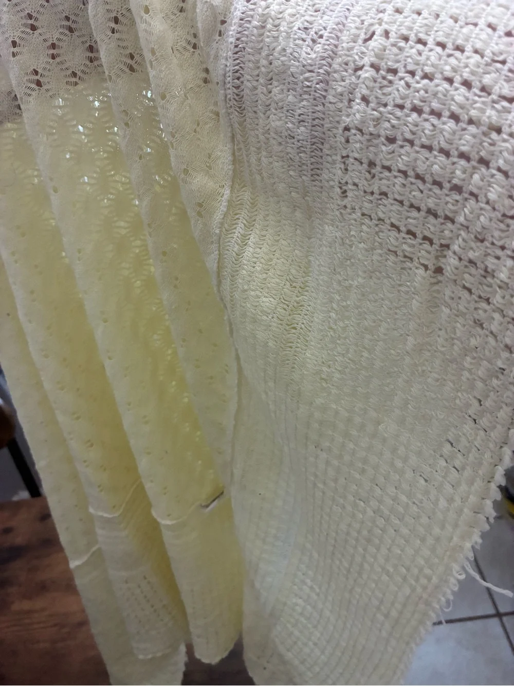 Vintage Handcrafted Yellow Crochet Baby Blanket